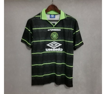 Celtic 97/98 Away Black Soccer Jersey